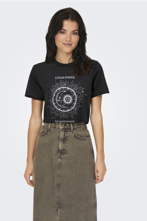 Only zwarte dames t-shirt