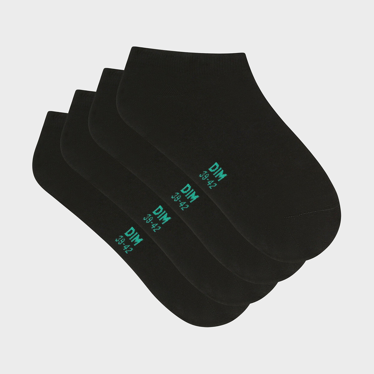 DIM<br>Conjunto de 2 pares de meias de algodão de boa qualidade