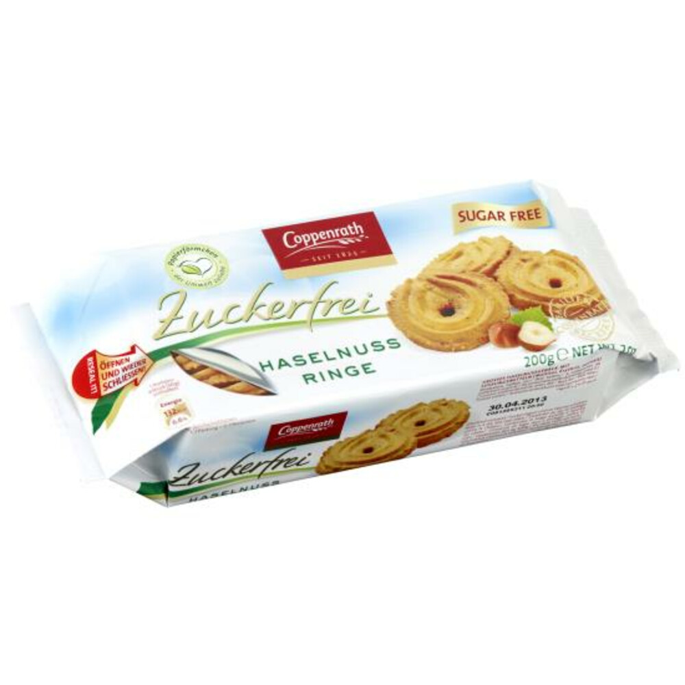 3x Copenrath Hazelnootringen Suikervrij200 gr