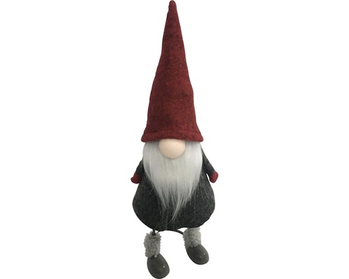 Decoratief figuur Lafiora Kabouter H 27 cm rood
