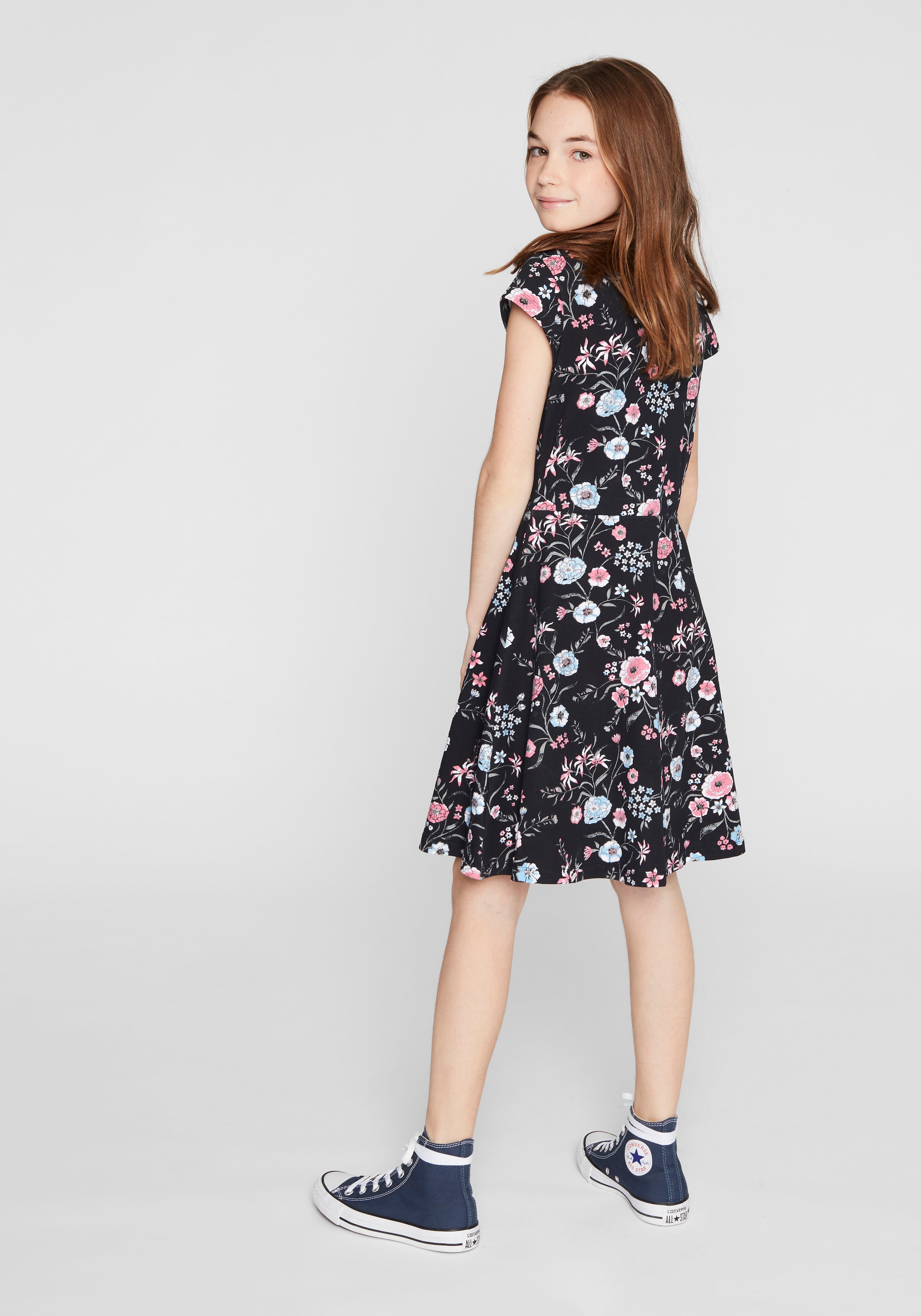 KIDSWORLD Jerseykleid festliche Anlässe,  kniefrei,  lässig-verspielt