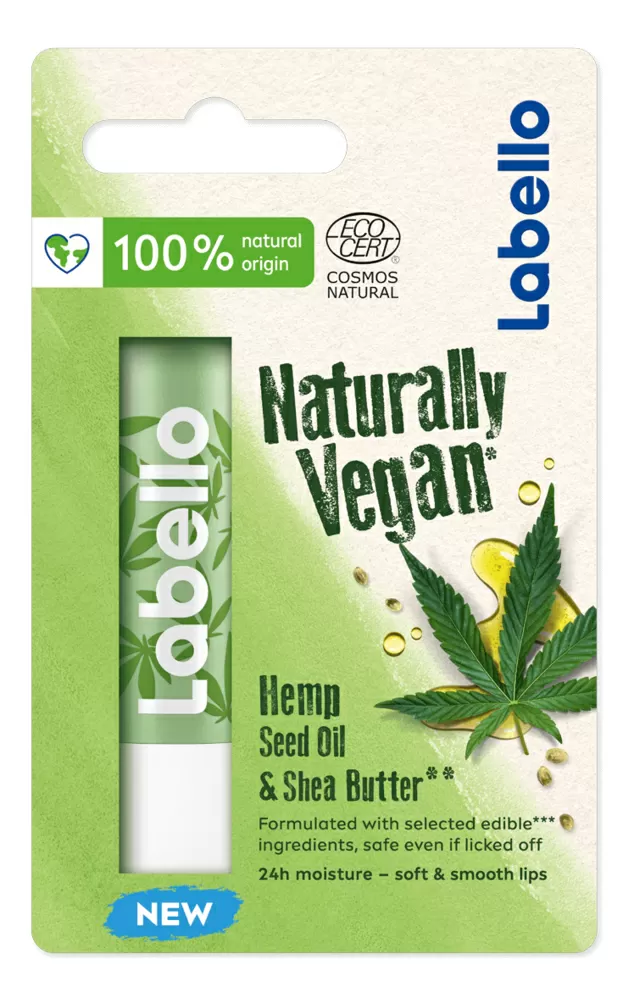 Labello Naturally Vegan Hemp Seed Oil & Shea Butter - 5,2 ml.