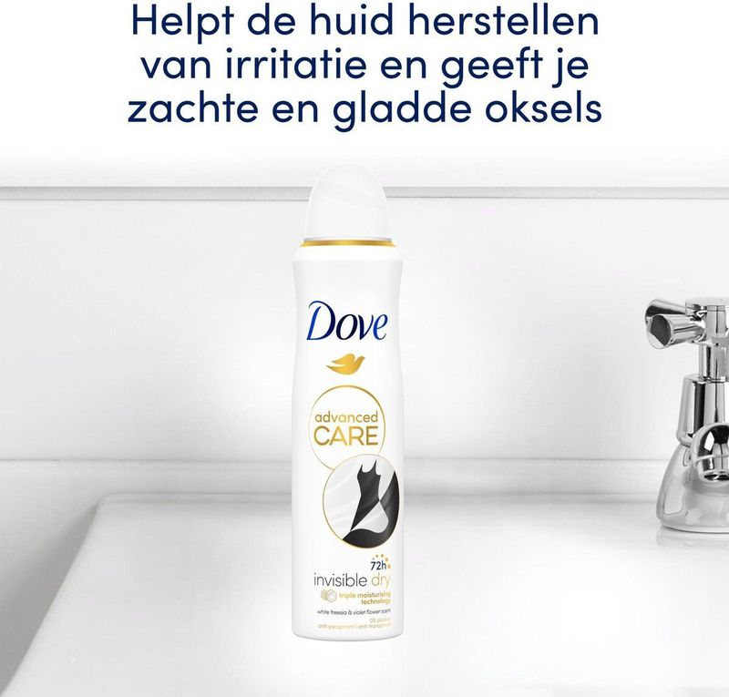 Dove Advanced Care Invisible Dry Anti-Transpirant Deodorant Spray - 6 x 150 ml - Voordeelverpakking