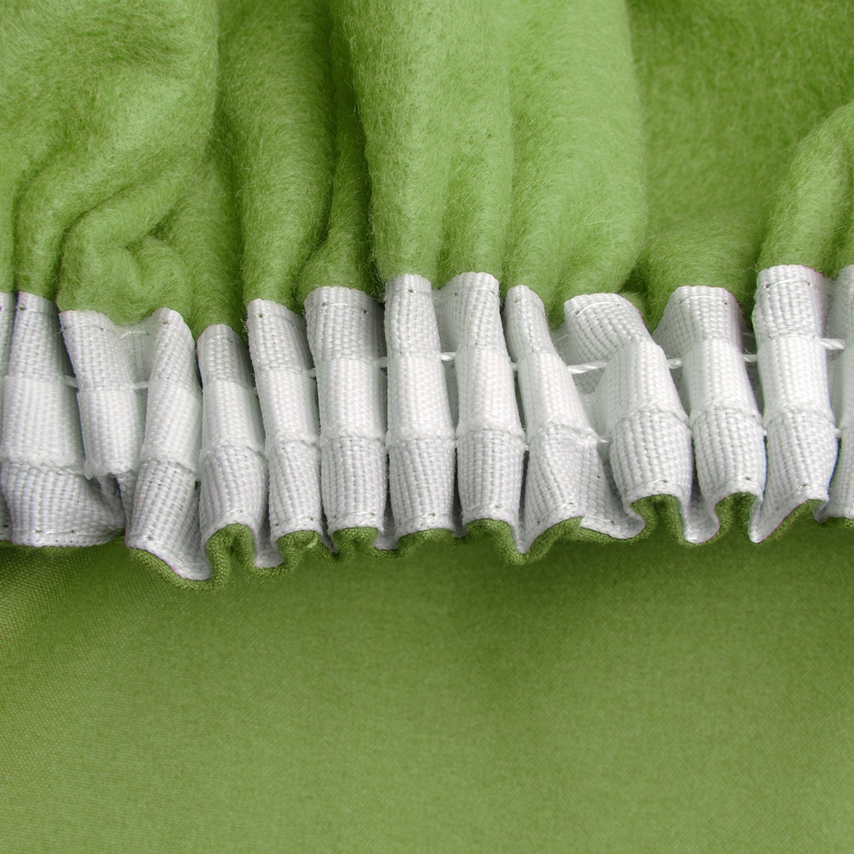 Beautissu Amelie TK gordijn met gerimpeld plooiband 140x245cm groen (set van 2)