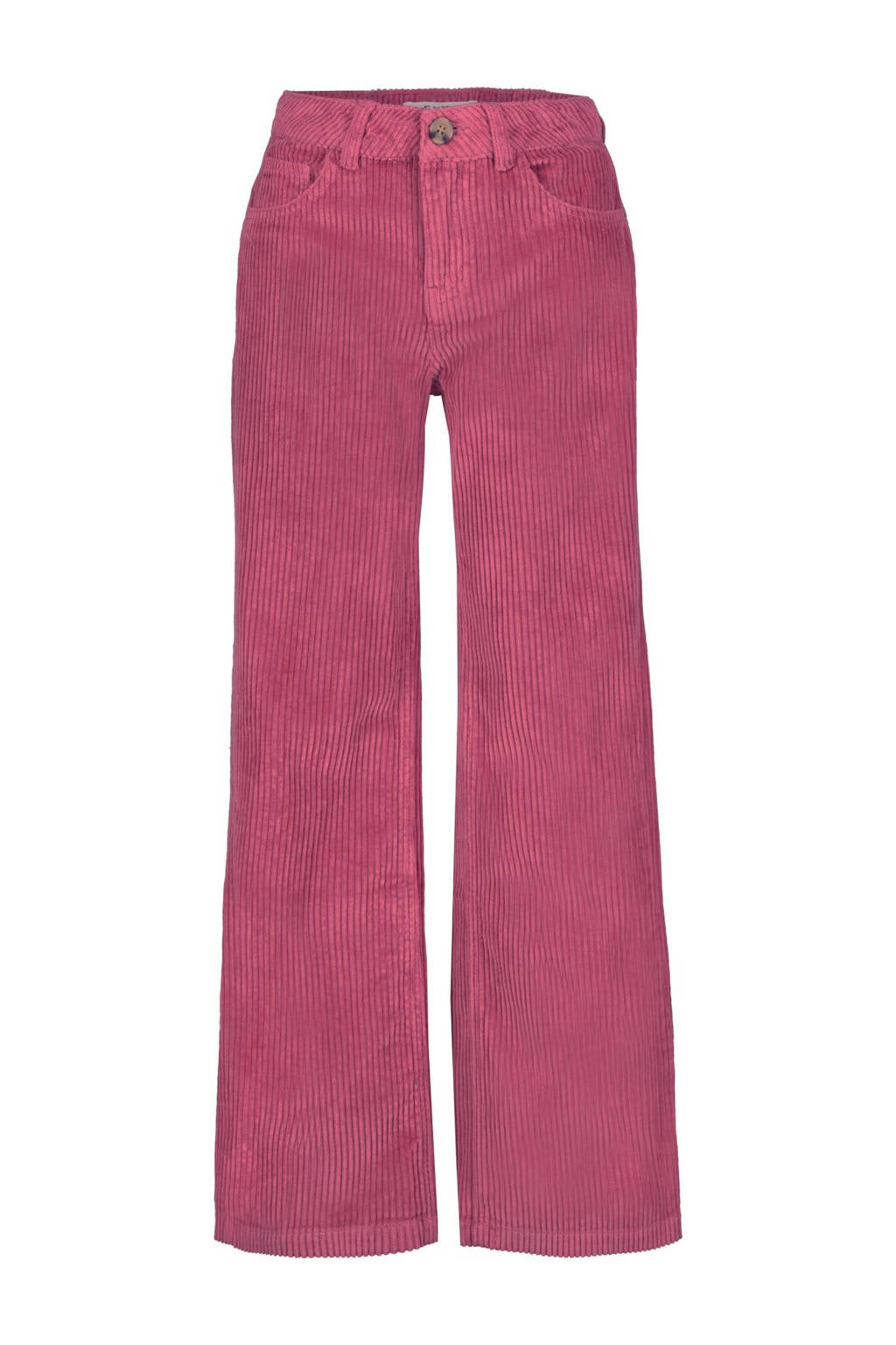Garcia high waist straight fit broek oudroze
