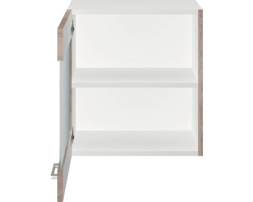 Flex Well wandkast met glazen deur Samoa BxDxH 50 x 32 x 55 cm Sonoma eiken mat gedemonteerd scharnier omkeerbaar (links of rechts te monteren)