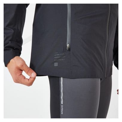 Veste Running Kiprun Rain  Noir