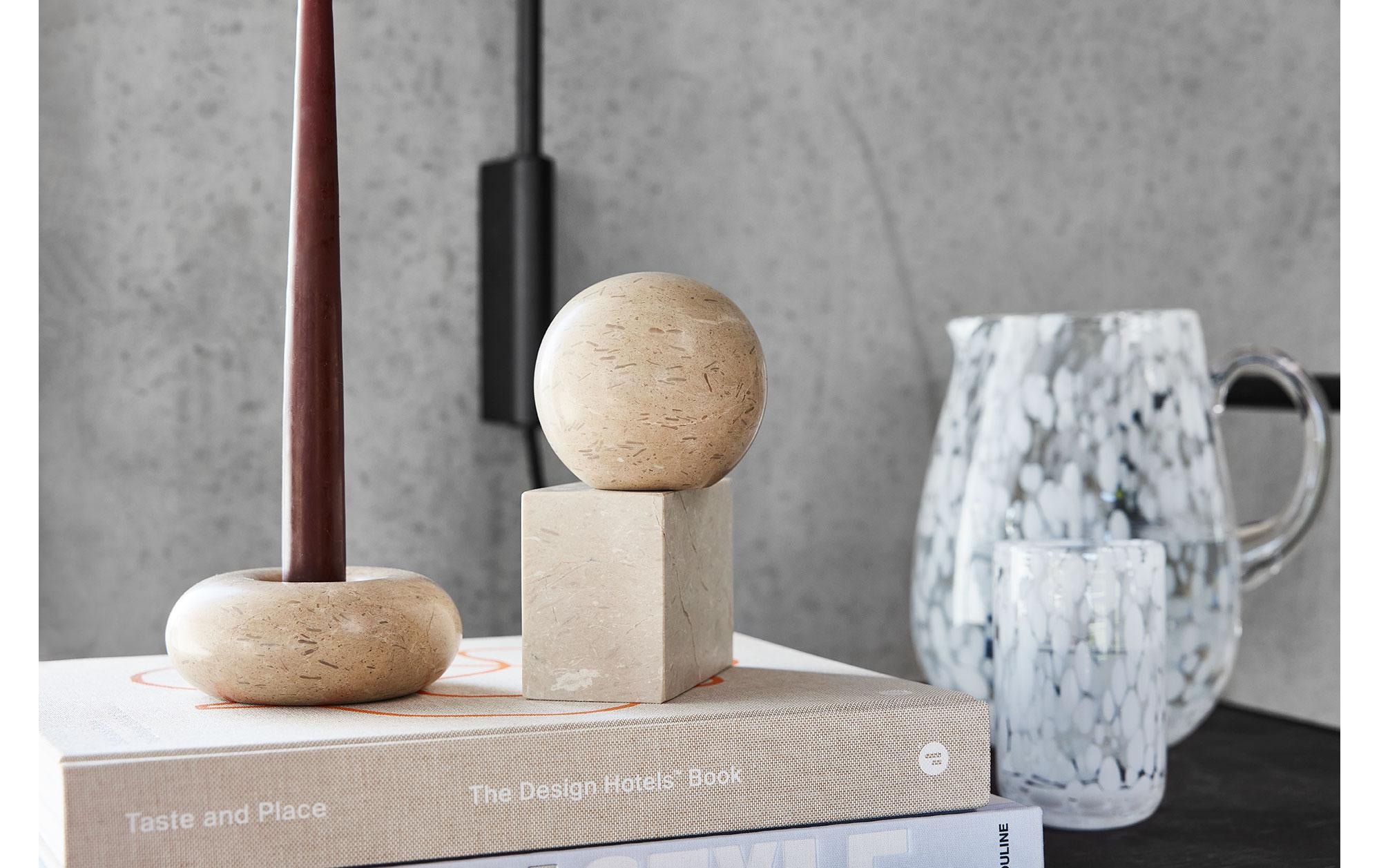 OYOY Buchstütze »Marble Savi Rund, Beige«