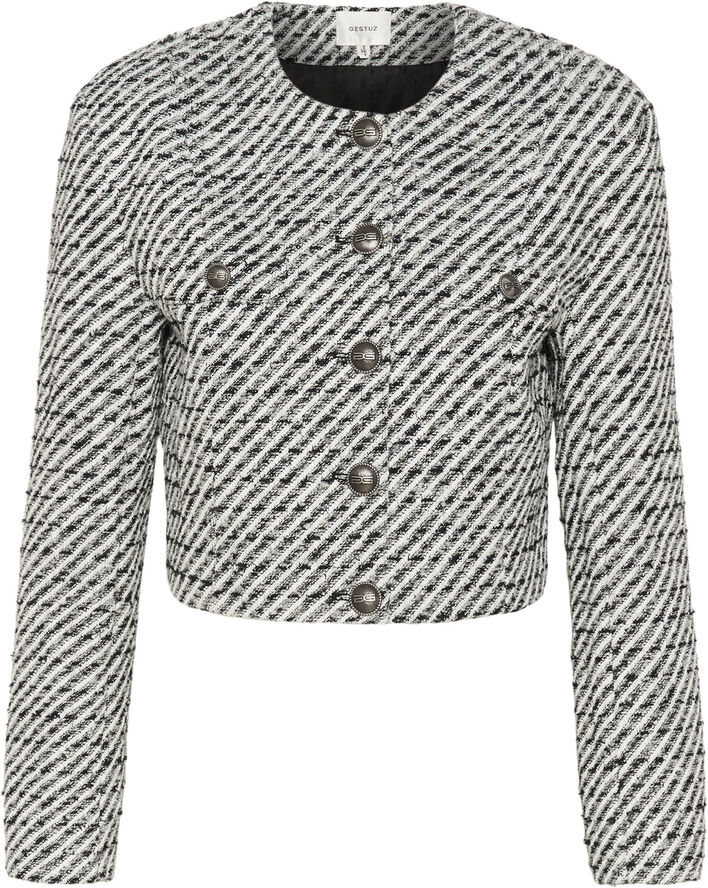 Gestuz AmilinaGZ jacket Blacknwhite lurex twill