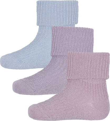 MP Socken - Bambus - 3er-Pack - Ida - Ice Heather m. Glitzer