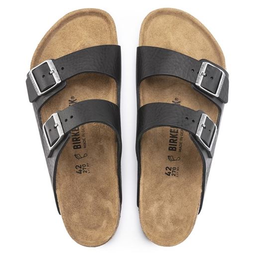 Birkenstock Arizona Grip Sandaler, Wood Black, 42