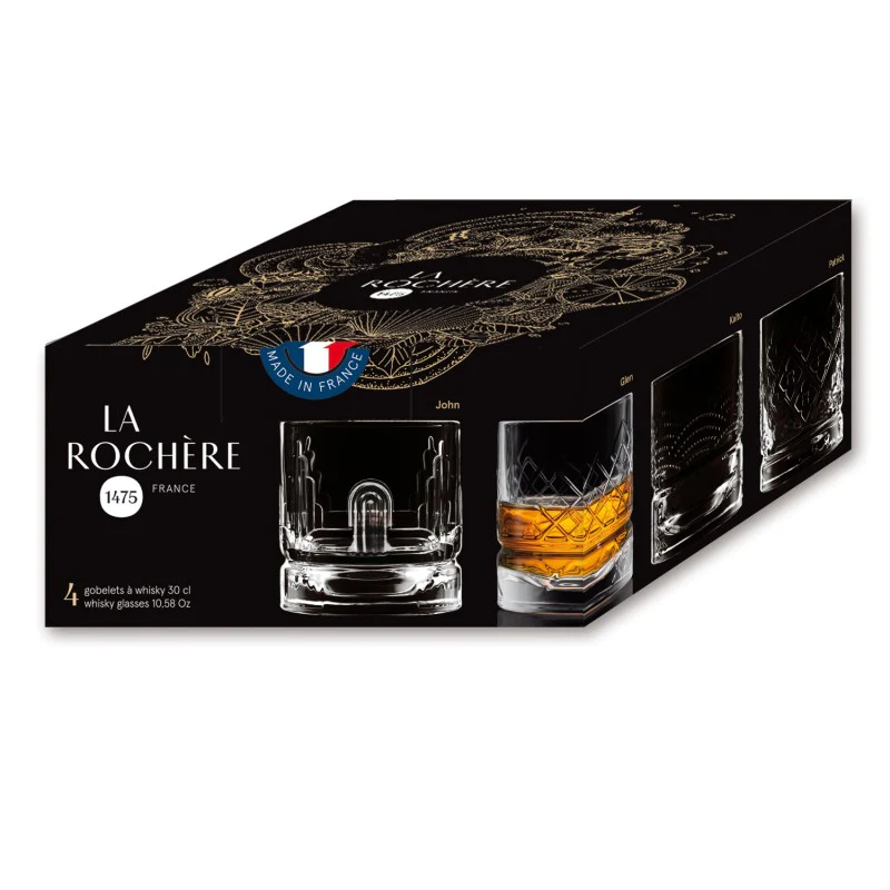 Set de 4 verres à whisky, DANDY La Rochère