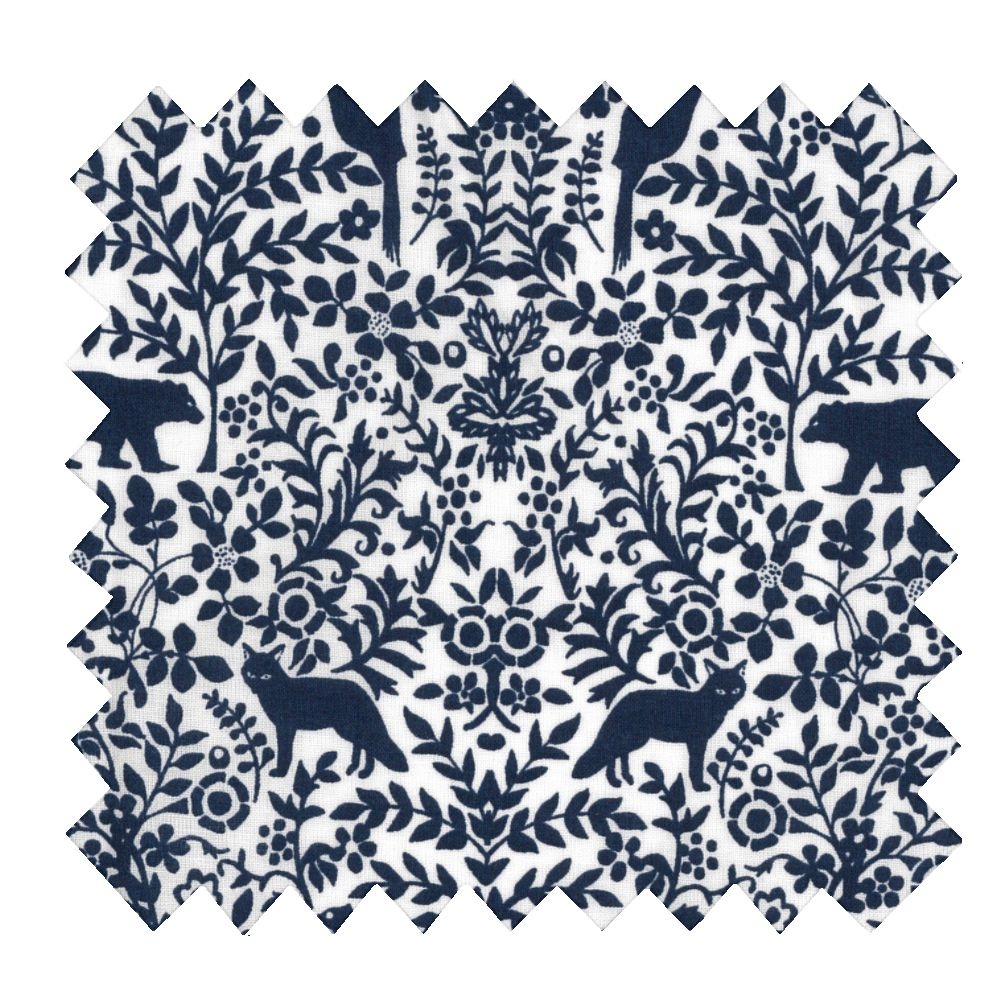 Tissu Coton Au Mètre Scandinave Marine