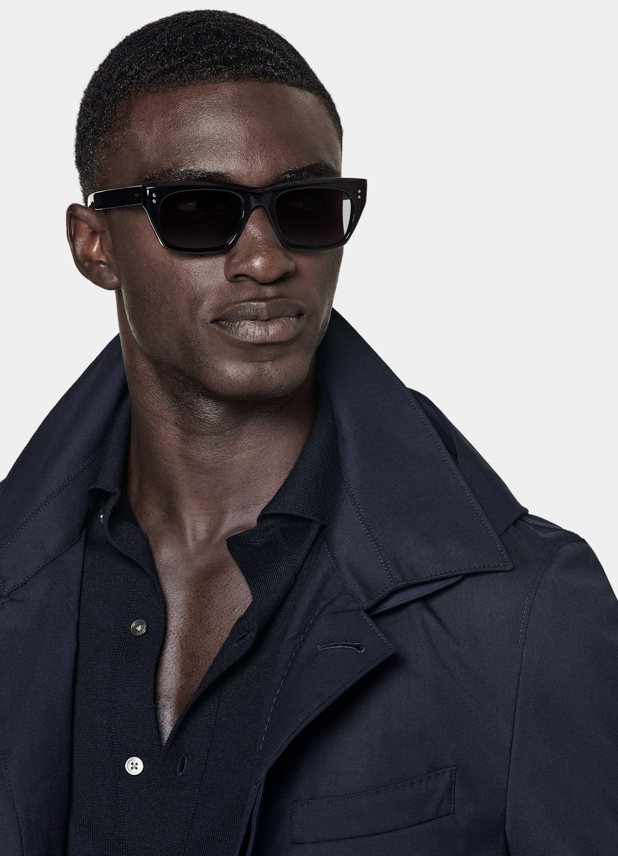 Manteau imperméable bleu