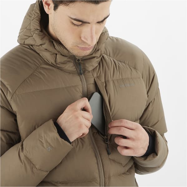 Doudoune ski SALOMON OUTLINE DOWN HOODED JKT SHITAKE