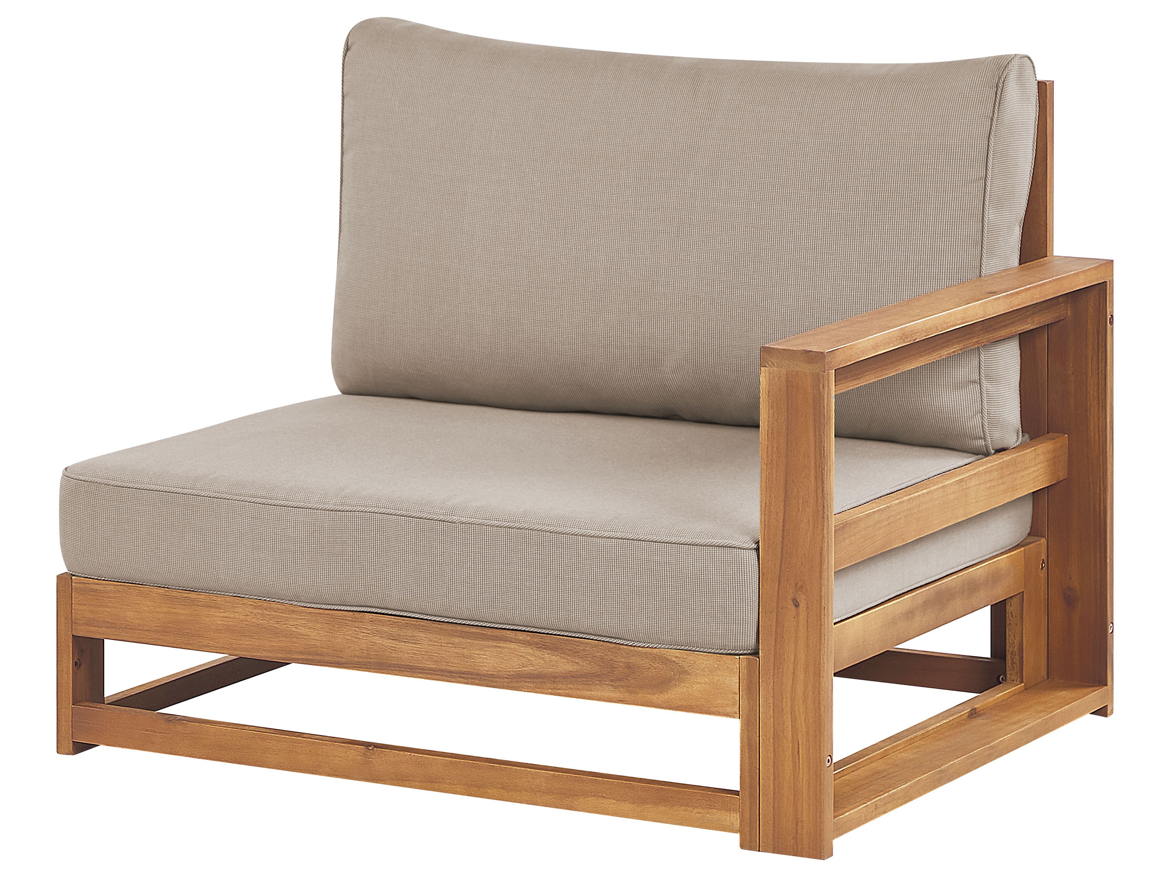 Loungeset met tafel 4-zits TIMOR modulair Gecertificeerd acaciahout Lichtbruin