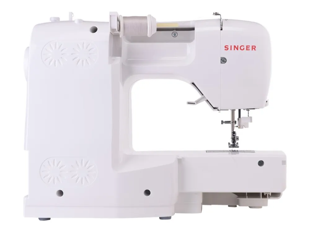 Singer C5205GR - Symaskine - 80 søm - 6 et-trins knaphuller - LCD display - grå
