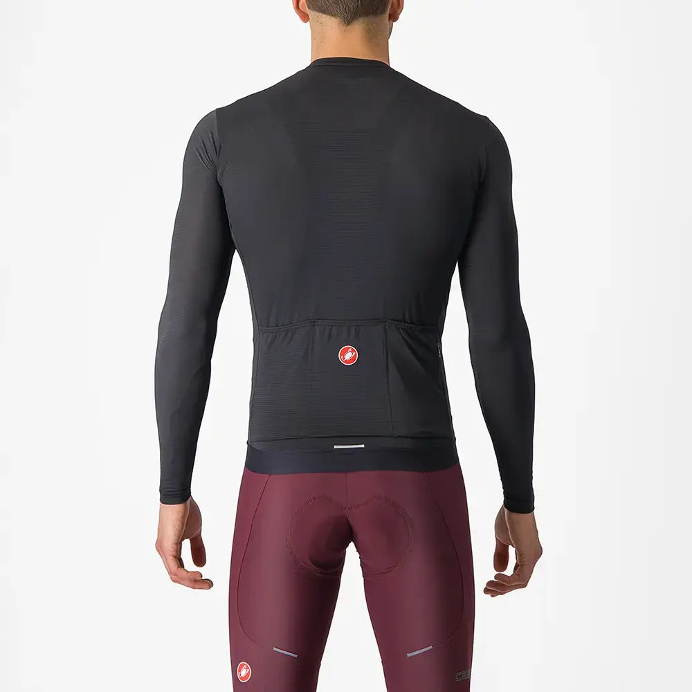 Castelli Espresso Fietsshirt Lange Mouwen Zwart/Donkergrijs Heren