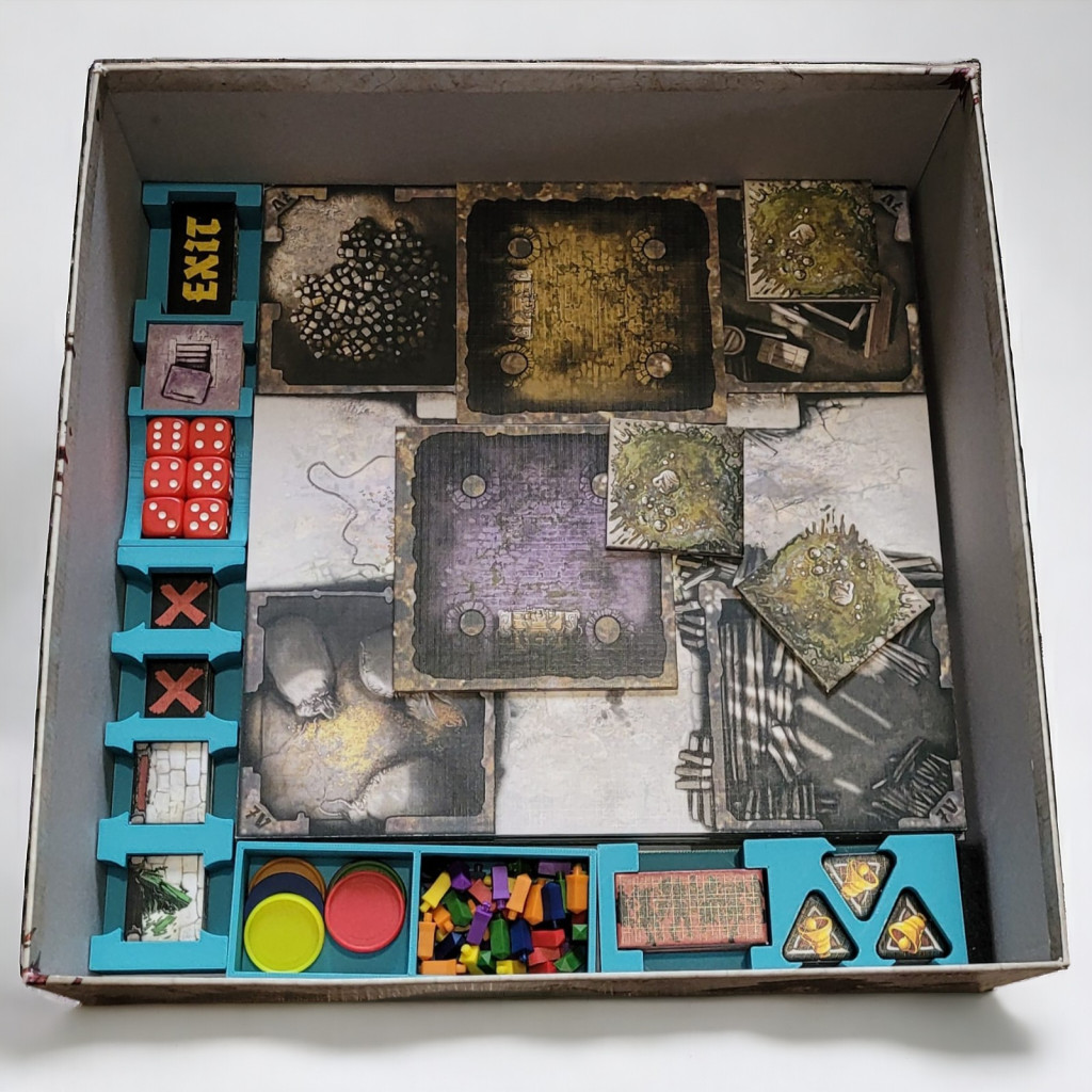 Zombicide - Black Plague : Rangement insert bleu turquoise compatible