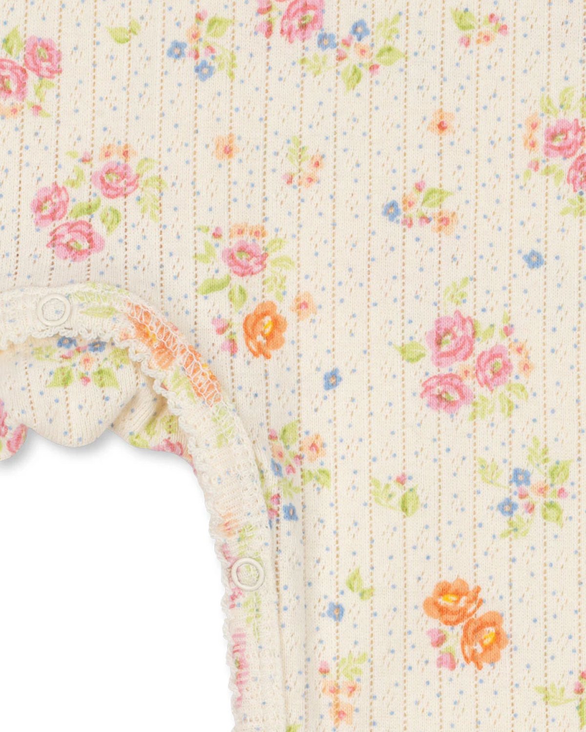 Heldress – 100% Øko Bomull, Pointelle | Minnie Onesie GOTS