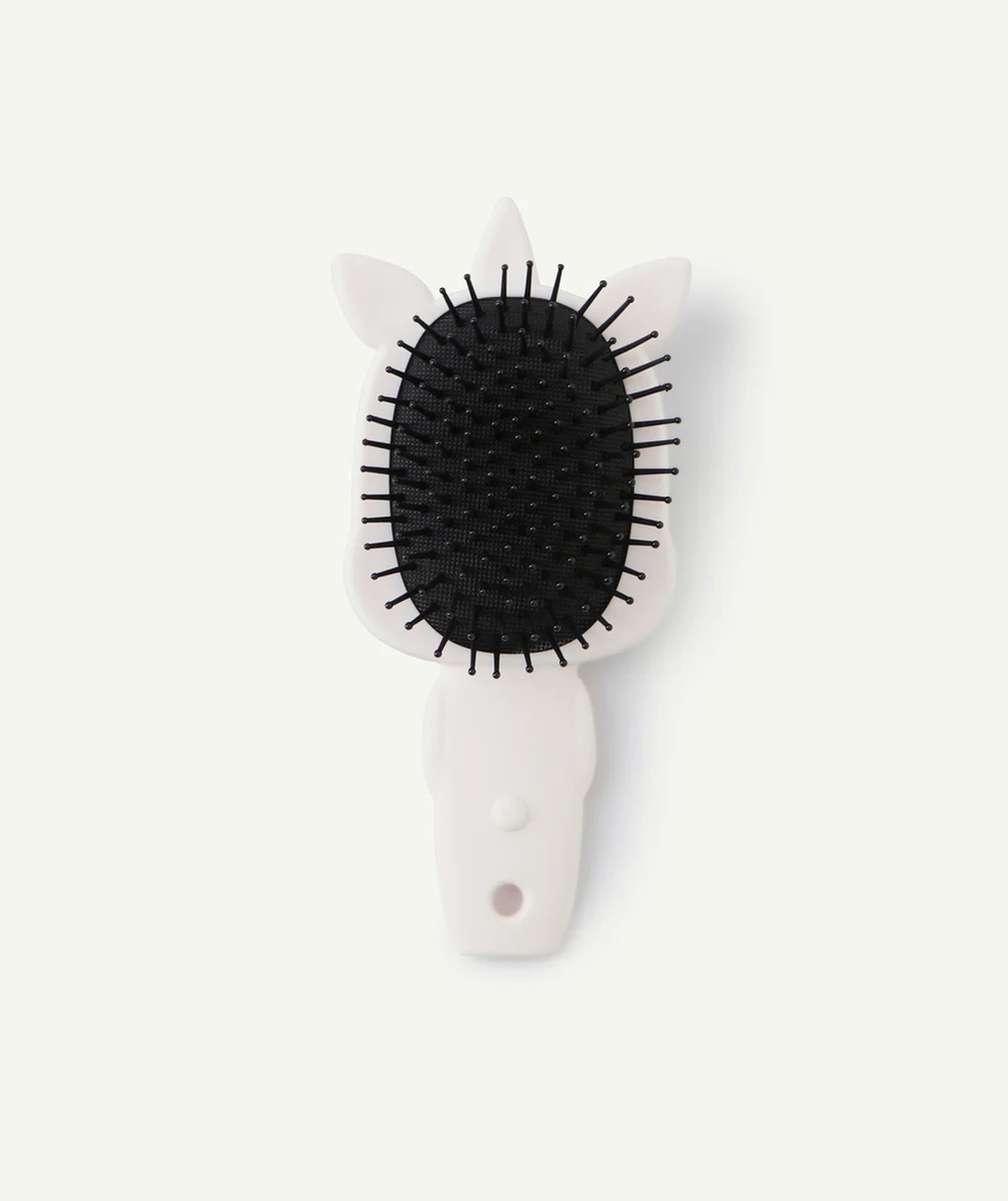BROSSE FILLE FORME LICORNE ROSE PÂLE