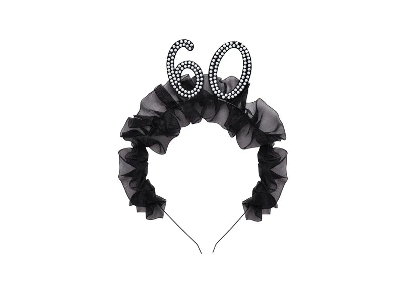 60 Jaar Haarband Zwart
