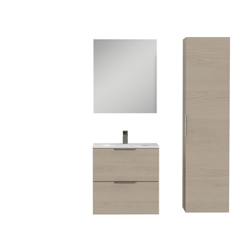 Tiger Studio kolomkast 160 cm natuurlijk eiken greep rvs