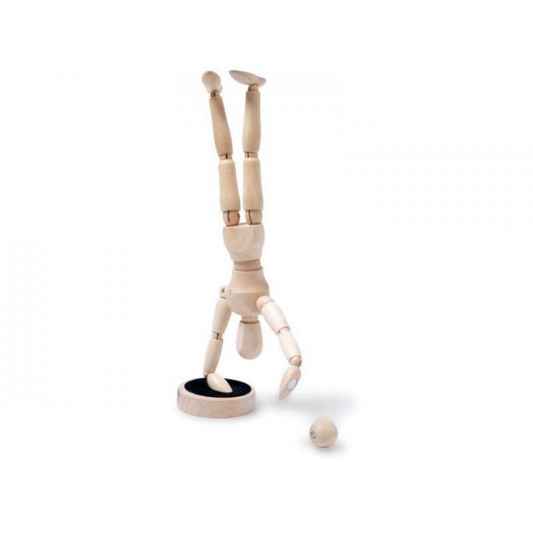 Modellpuppe Holz, magnetisch