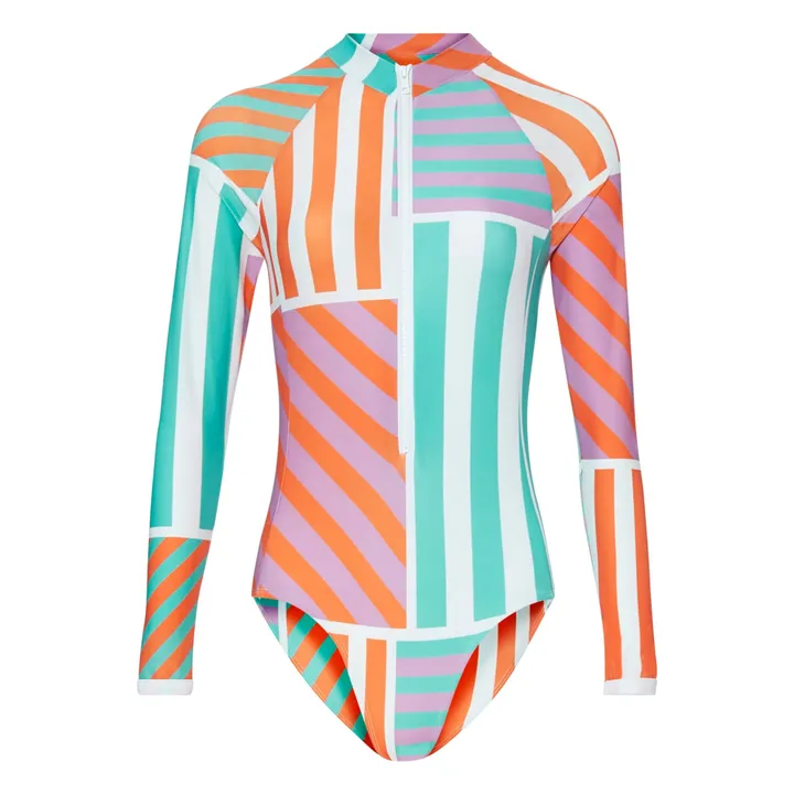 Juillet Juillet Maillot 1 Pièce Anti-UV Grande Palombaggia Rayé | Vert