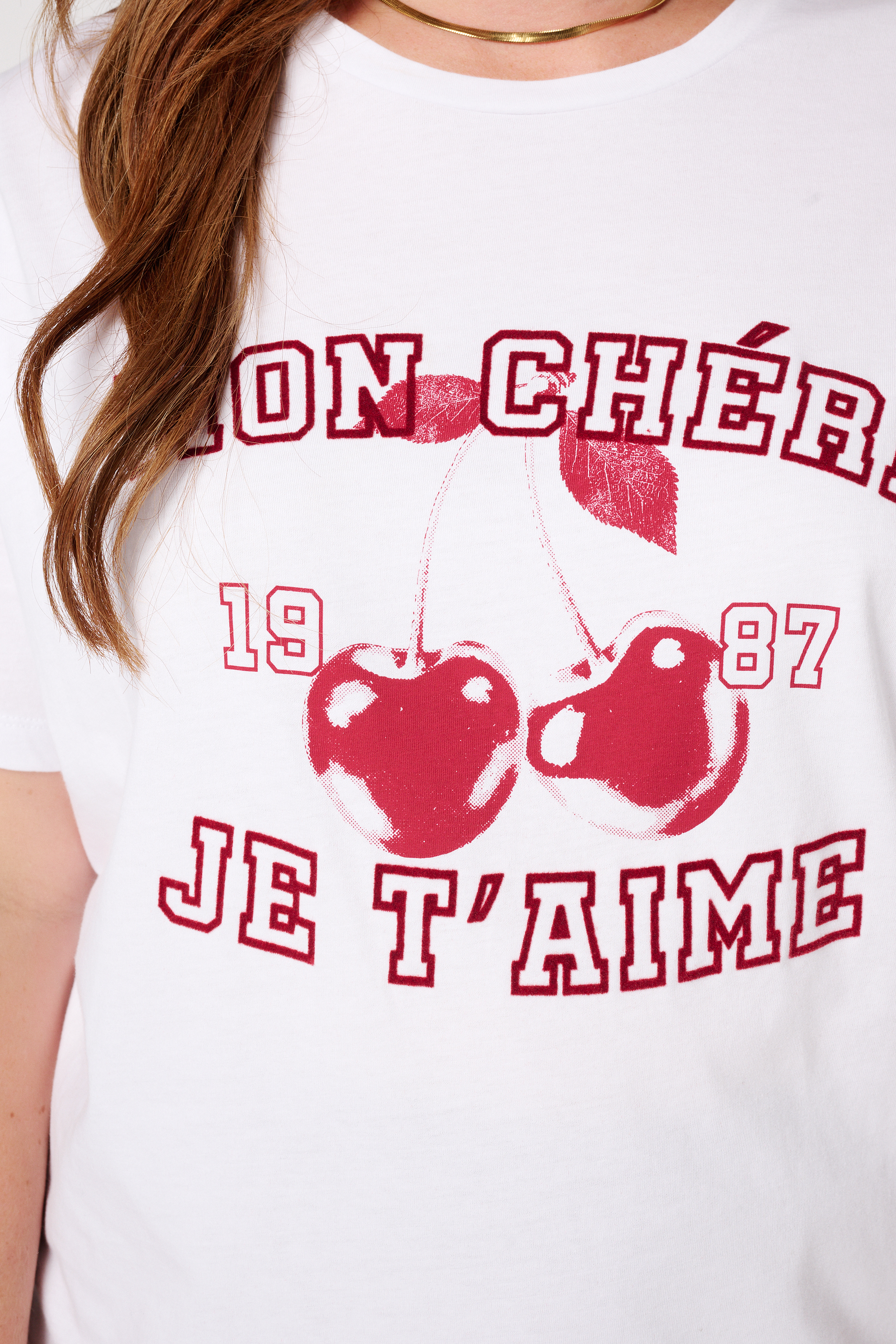 T-shirt met print Wit