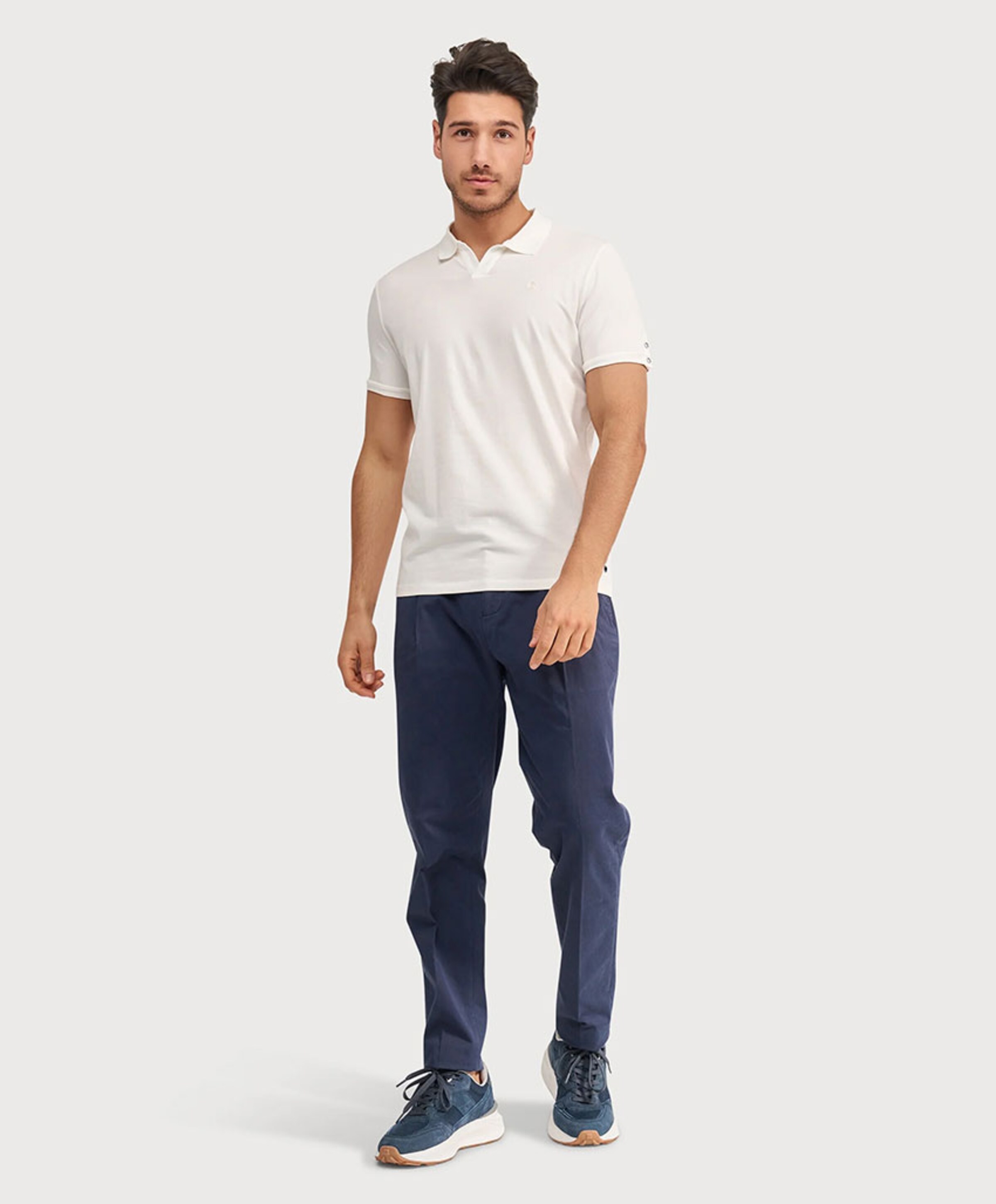 Blue industry Heren polo ecru