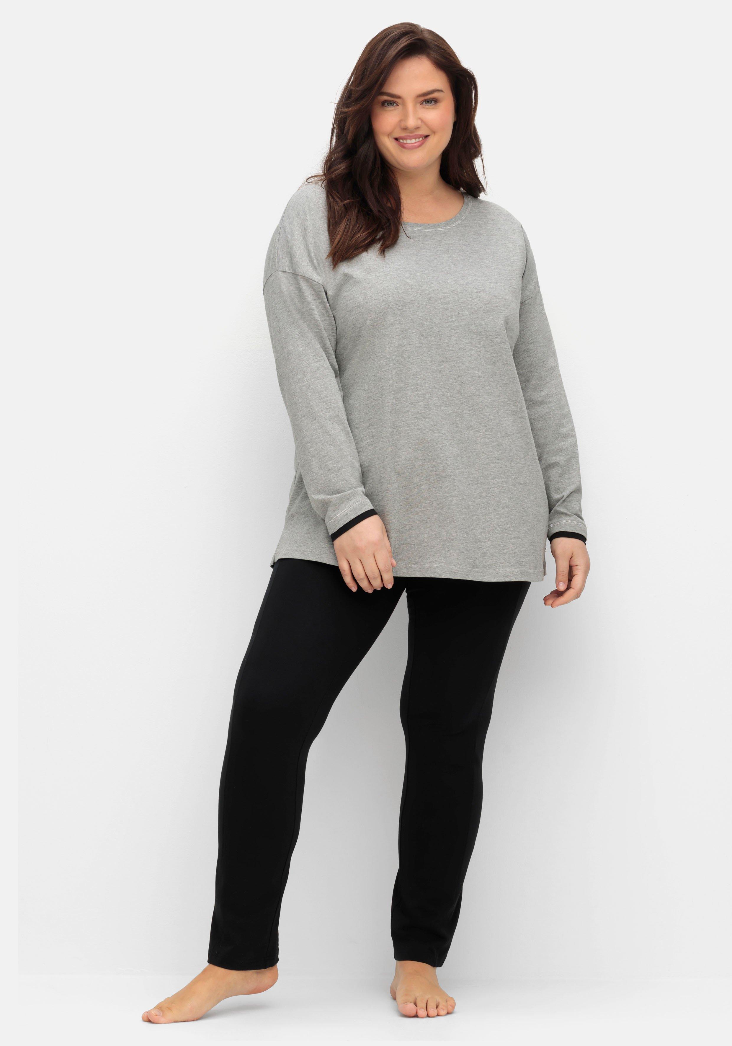 Jerseyshirt mit Rundhals und Falte im Rücken