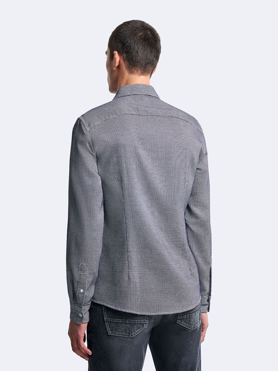 Chemise slim à carreaux