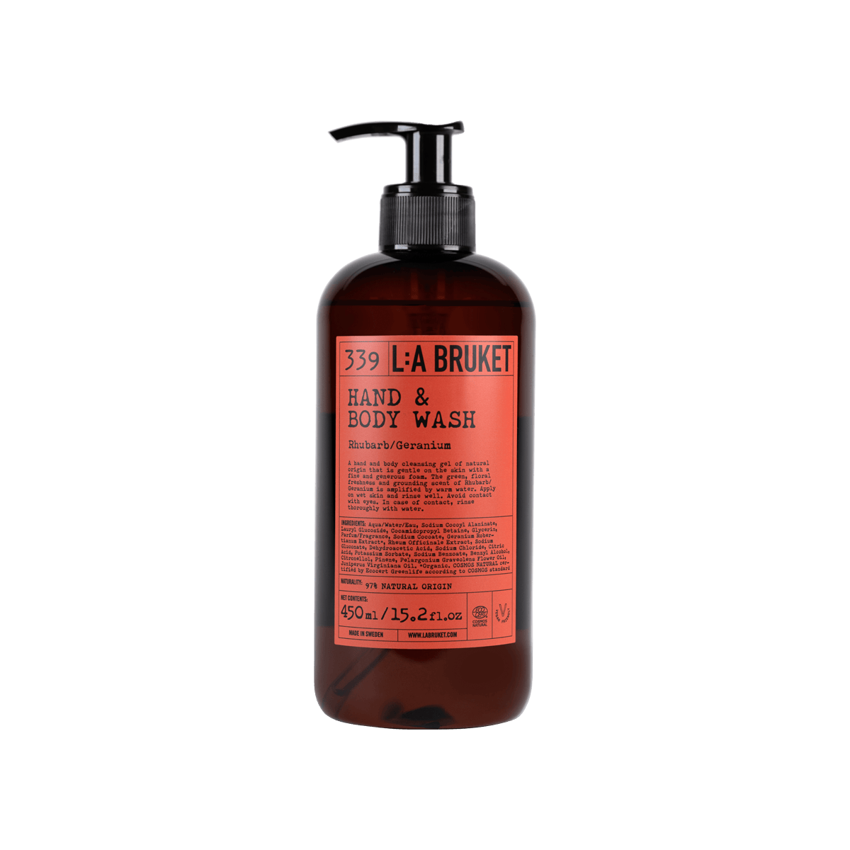 Rhubarb / Geranium Hand & Body Wash 450ml