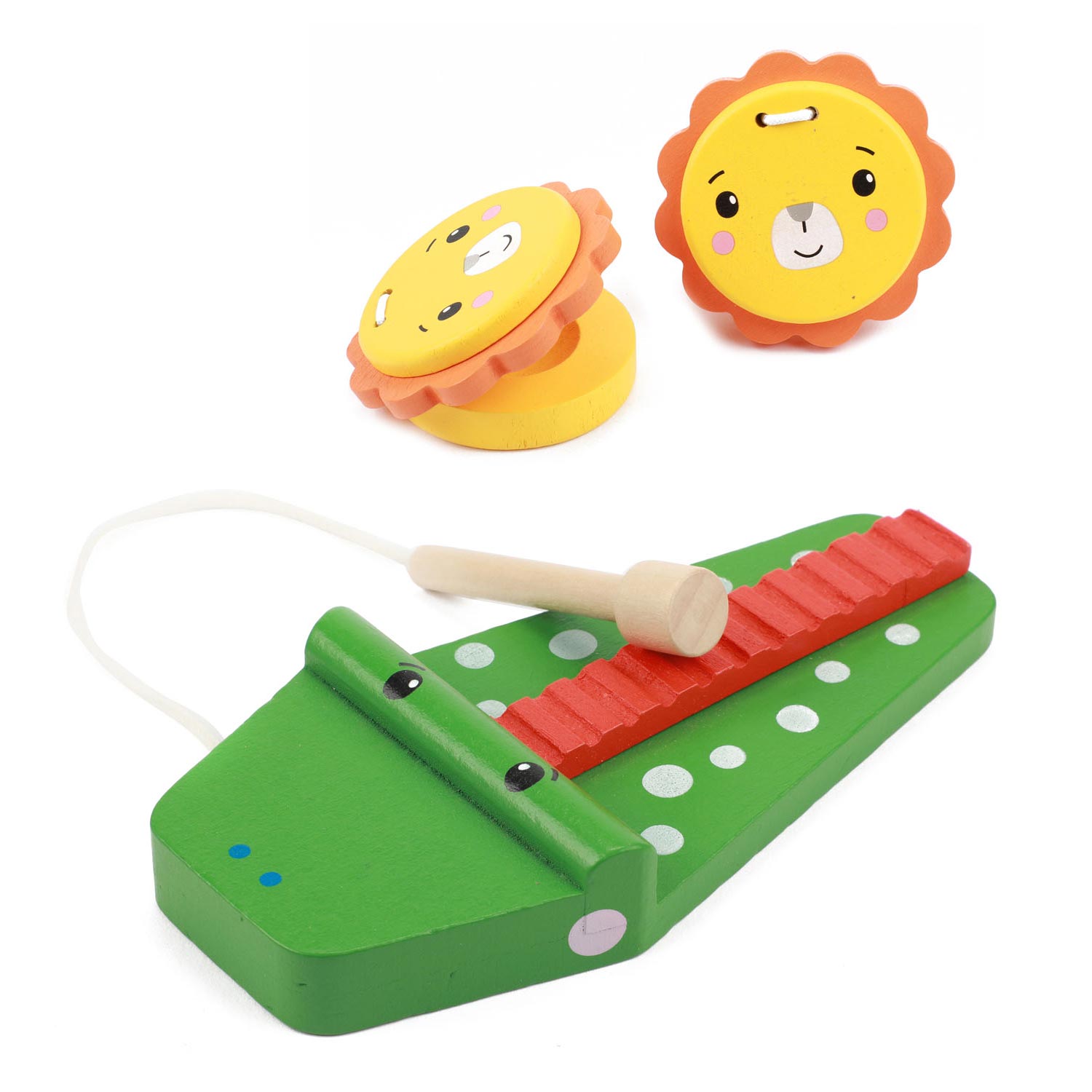 Fisher-Price - Holz-Musikinstrumente 5 Stück Kinderinstrumente Kinderspielzeug