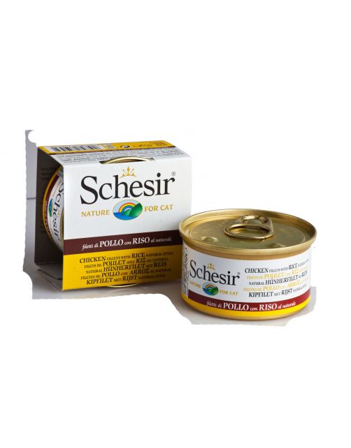 Schesir Kat Blik Gelei Kip 85 g - Kattenvoer