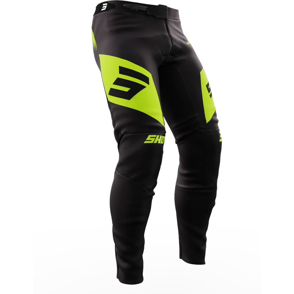 Shot - Pantalon Aerolite Ultima Noir / Jaune fluo