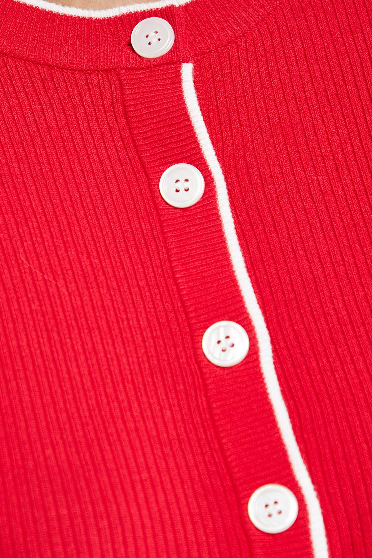 Warehouse Cardigan Court à Rayures Boutonné