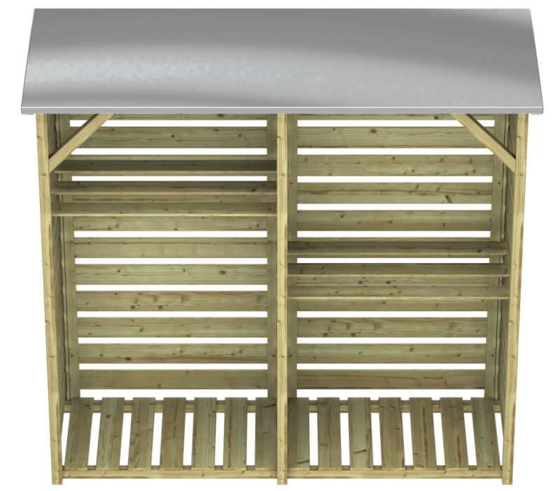 Outdoor Life Products Twin - Haardhoutberging - Groen