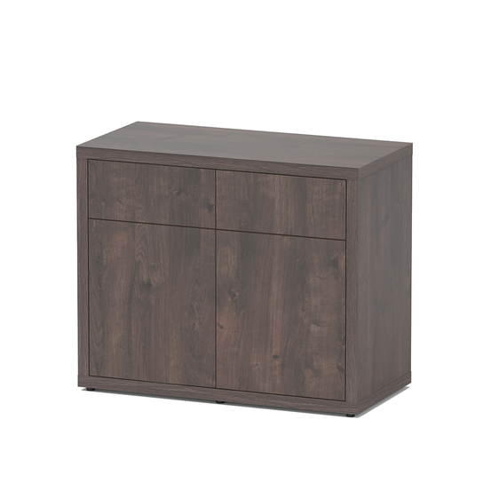 Meuble d'aquarium 2 portes Sublime 100 Chêne Sauvage Brun L.100xP.50cm