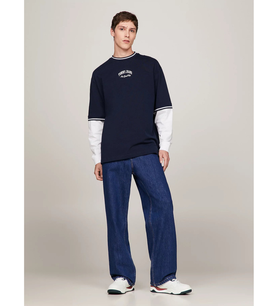 Tênis de basquete Tommy Jeans de couro, branco