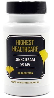 highest healthcare Zinkcitraat 50mg 90 Tabletten