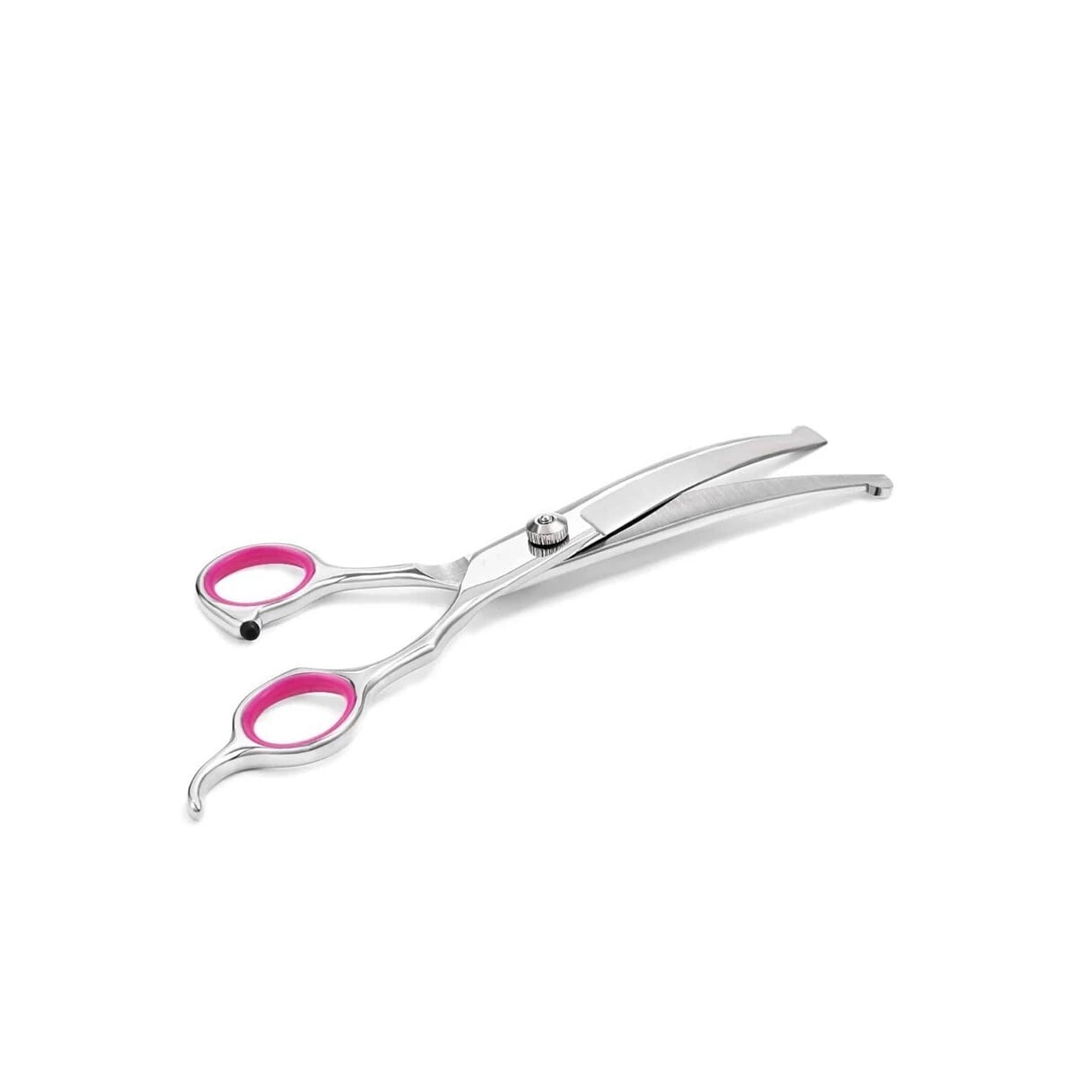 Hundesaks bøyd 19 cm Sølv/Rosa