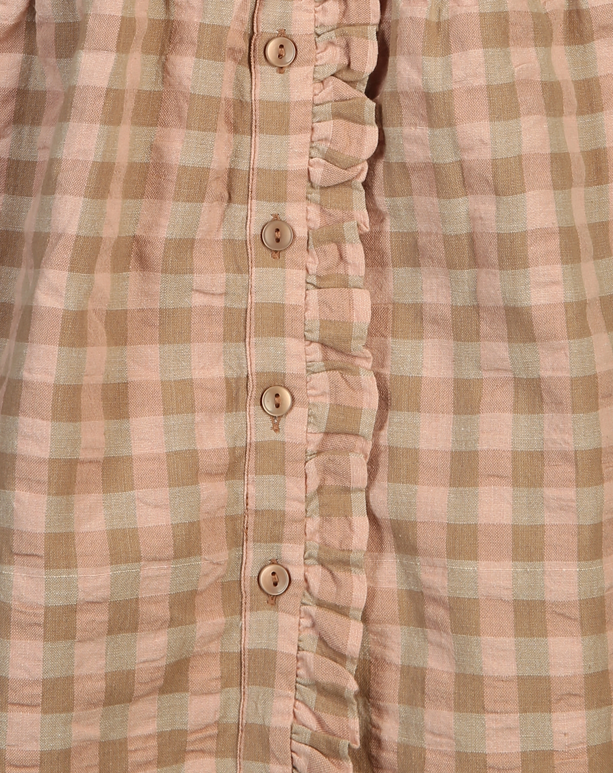 Kurzarm-Bluse RUFFLE in affogat