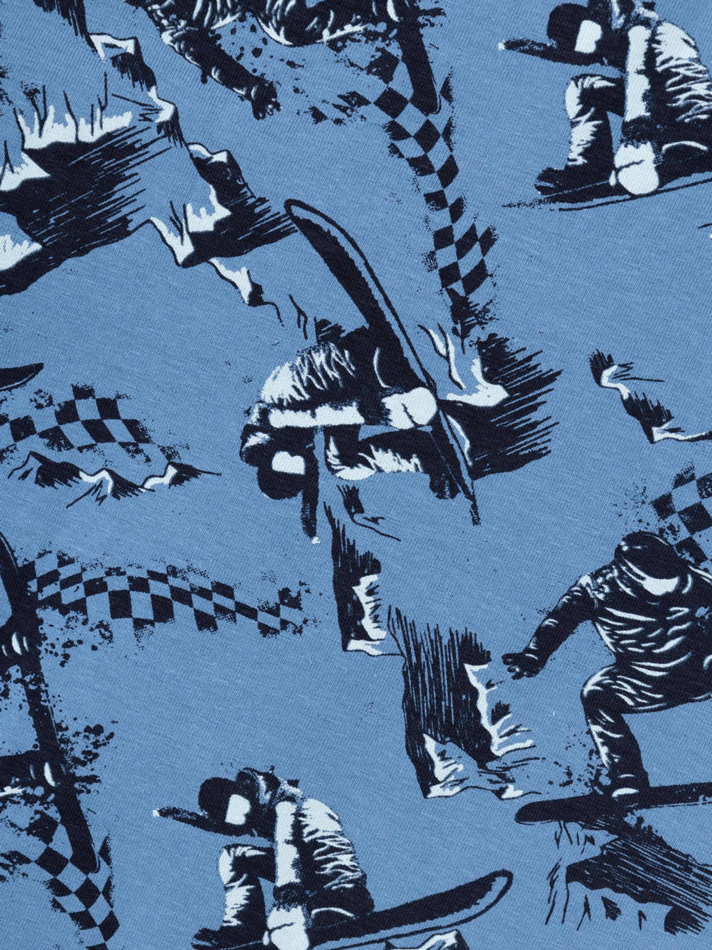 leuke print goede maathemd NKMTANK TOP SNOWBOARD - set van 2 blauw/donkerblauw