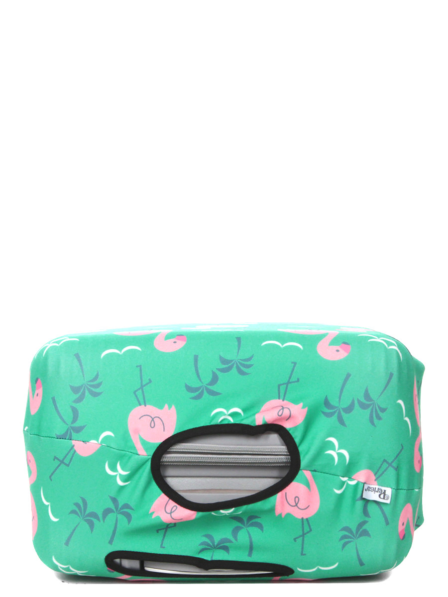 Housse de valise Periea Green with Pink Flamingos M