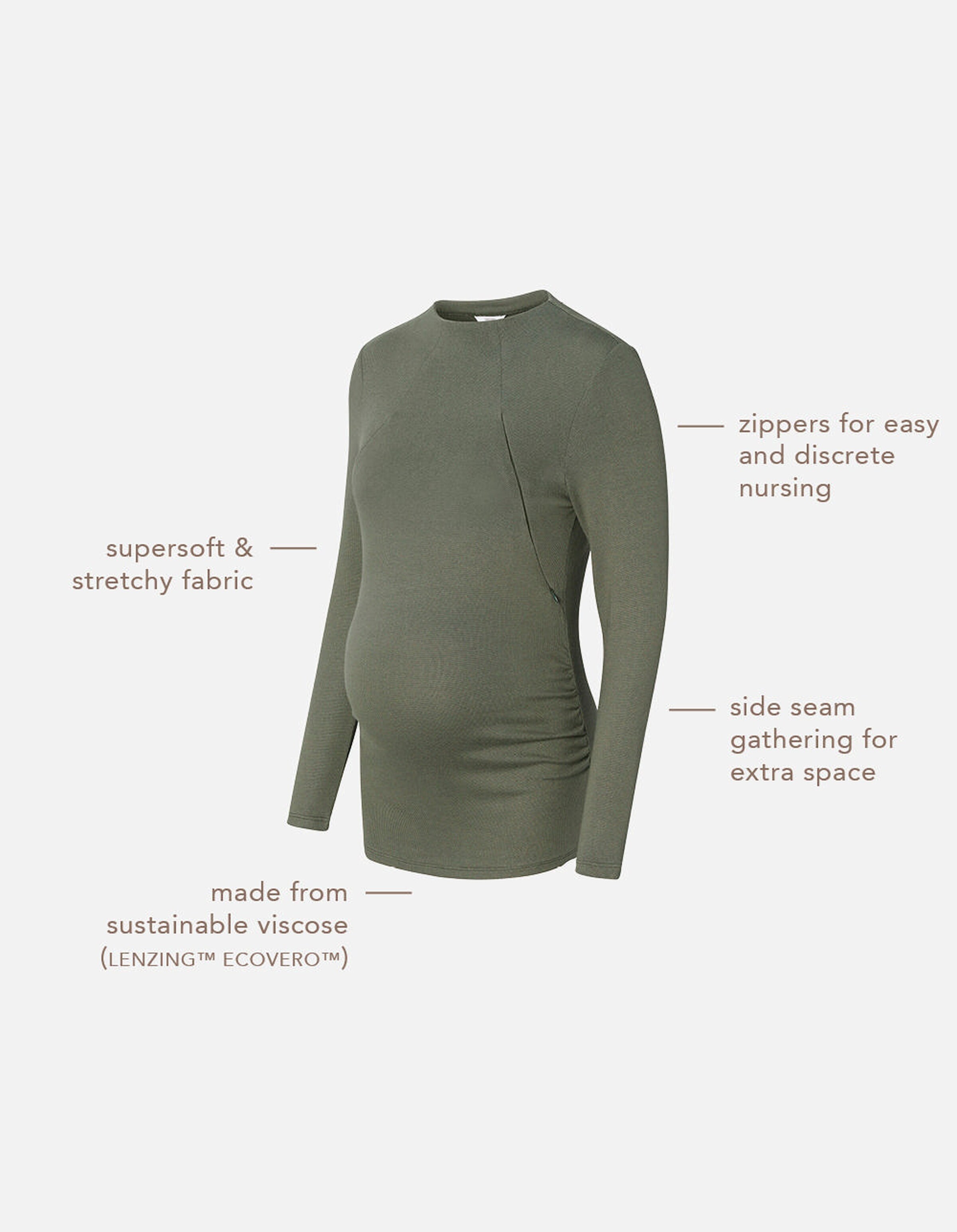 Noppies Still-Shirt Rosa Olive