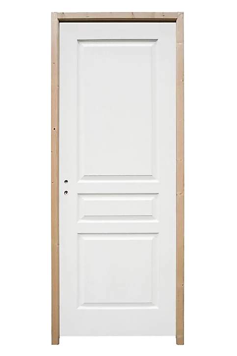 Bloc-porte Ordesa postformé blanc H.204 x l.63 cm, poussant droit