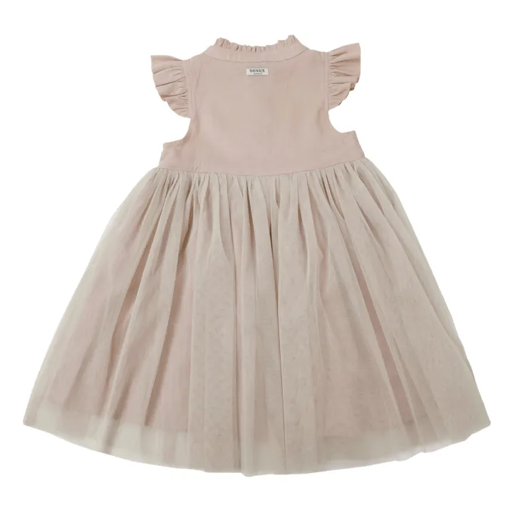 Donsje Robe en coton et tulle Fleurance | Rose pâle
