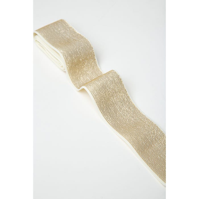 Atelier Veritas-Elastische band effen met glitterdraad 40mm/1m
